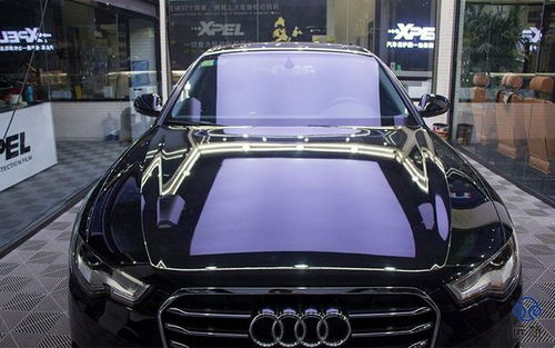 典范坐駕奧迪a6l廊坊遠(yuǎn)橋施工汽車隔熱膜